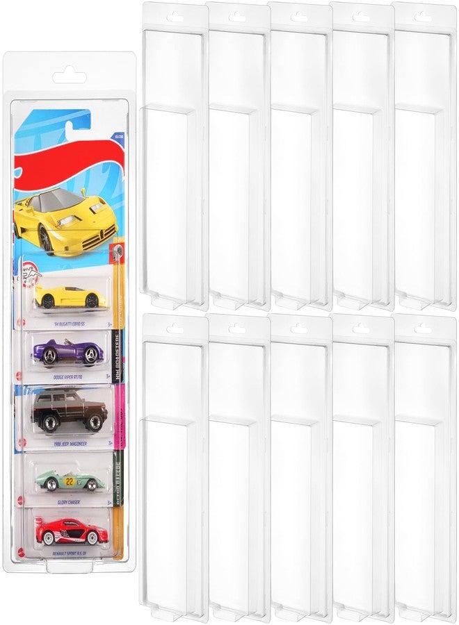 Hlimior 10 Pack 5 Separate Car Protector Case for Hot Wheels Mainline,Protector Packs Compatible with Hot Wheels Model,5 Car Clamshell Display Clamshell Cases Plastic Display Protective Case for Hot Wheel - Image 1